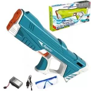 (디자인 타이푼 충전식 전동물총세트(색상랜덤))프리미엄 장거리발사 파워 타이푼 전동물총 KC 제품안전
