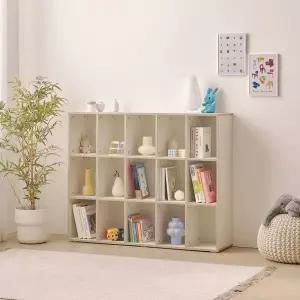 [인터데코]아이방 감성 교구 정리 수납 책장 3단 120cm P0000BRC (착불)