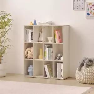 [인터데코]아이방 감성 교구 정리 수납 책장 3단 80cm P0000BRA (착불)