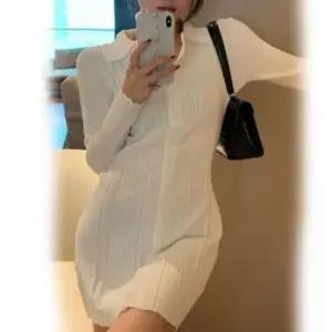 원피스 골지 니트 니트원피스 스러운 디자인 화이트