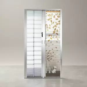 ( )현관문 틈새 차단 사계절 방풍 방충망 자동 접이식 무턱이 방충문