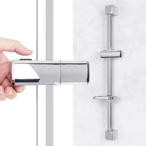 슬라이드바 사각 샤워기홀더 샤워대 욕실거치대 샤워헤드걸이 봉