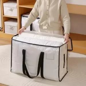 ( )투명 의류 대형 보관함 패브릭 옷정리함 72L