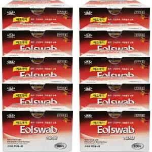 에프에이 이올스왑 100매입 x 10개 // 에탄올83% /알콜솜 / 일회용 소독솜