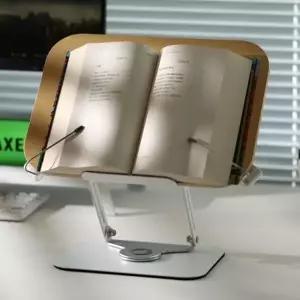 라이트 우드 독서대 논슬립 접이식 독서대 높이 각도조절 태블릿 노트북 거치대 스탠드 리딩데스크