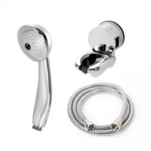 올크롬 샤워기 중 고급메탈호스 B세트 1.5m 샤워헤드 절수형 샤워줄 호수 욕실 거치대 수전 부속품 목욕탕