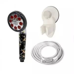 쿨 샤워기 메탈호스 B세트 2m 샤워헤드 절수형 교체 필터 화장실 부속품 호스 호수 고압 수전 거치대 홀더