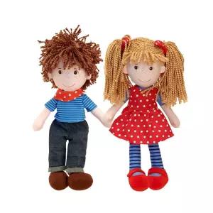 유치원 놀이인형 폭신폭신 곱슬머리 솜인형 2종세트 언어발달 영유아 아동