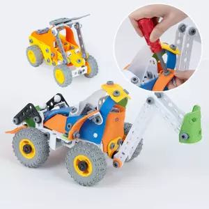 학교 홈스쿨 교육행사 STEAM 창의놀이 공구조작 조립블록 세트 유아 소근육