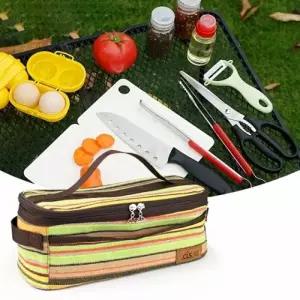 ( )캠핑 커트러리 보관 파우치 가위 칼 그릴 포크 식기