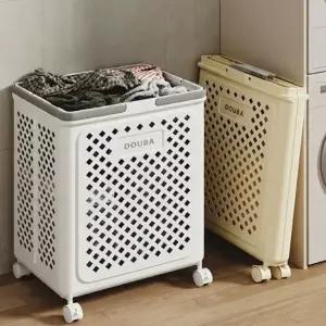 ( )다목적 무빙 폴딩 바스켓 바퀴형 대용량 수납함 장난감정리함 세탁실 분리수거 빨래바구니 햄퍼
