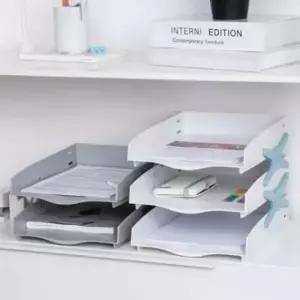 ( )서류정리함 (회색) 3단 서류 받침대 파일정리함