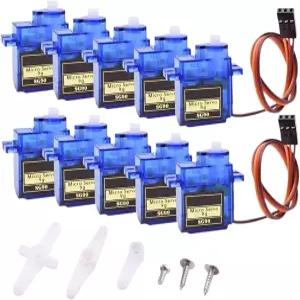 5pcs 아날로그 서보 모터 SG90 9G RC 자동차 장난감 비행기 헬리콥터 항공기 모델 80 360 스틱