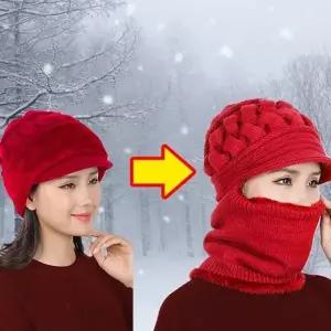 여성 겨울 모자 넥워머 니트 방한모 털모자 비니 패션 귀달이 방한모자 겨울넥 여자넥