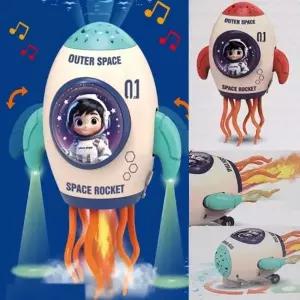 (옵션 색상랜덤)작동완구 우주 연기나는무드등 춤추는 로켓 자율주행 노래 댄싱문어 로봇 어린이 선물