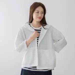 엄마옷 마담4060 자켓 중년여성 데일리 레터링후드남방 -YJK2604001-