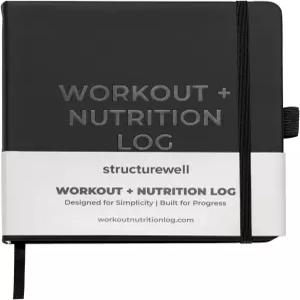 스트럭처웰 운동 및 영양 일지 12주 피트니스 트래커 헬스 플래너 남성 여성을 위한 푸드 저널 매일