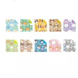 ( )색종이 100매 양면 강아지 종이나라 무늬 귀여운 패턴 만들기용 유아 수업용 미술 동물무늬 [p6214]