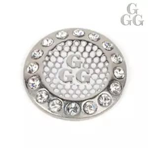 [골드스마일]볼마커 큐빅 702 화이트 골프 HM