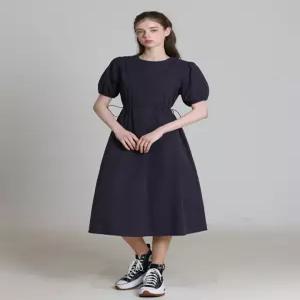 [오조크][오조크(OZOC)] 소매 볼륨 허리스트링 원피스 (택가격 114000원)