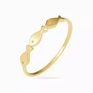 [모아르]18K 세마리 물고기 반지