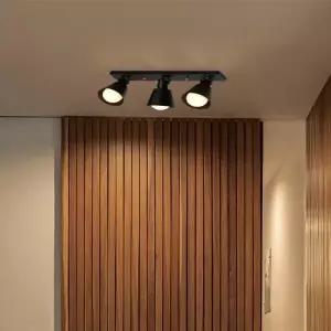 에코 3등 블랙화이트LED 전구 전용씽크대다용도 일자 형 인테리어 조명