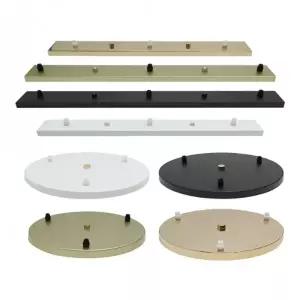 3등 후렌지 일자원형칠도금 다용도 조명 부품