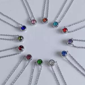 귀걸이 목걸이 원형 12종 내추럴 귀찌 탄생석