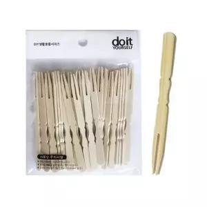 ( )루미나D 대나무 미니포크 나무 200개 야외용 다용도