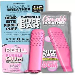 무연 흡입기 브리더 츄어 리필 코어가 있는 아로마테라피 호흡 도구 습관 교체용 휴대용 신선한 공기