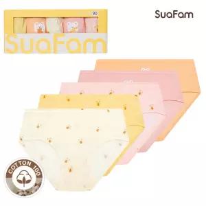수아팜 여아용 스윗베어 코튼 팬티 5장 세트 (10대 청소년 속옷 아동 초등 학생 삼각)