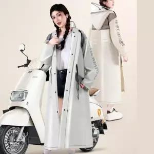 [SBD] 여성 스타일 롱 비오느날 장마 레인코트 오버핏 우비 후드 코트형 대비