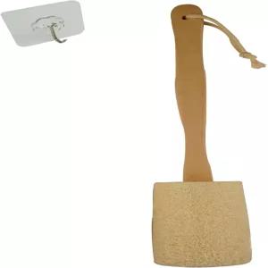 백 루파 스크럽 스펀지 긴 손잡이 샤워 목욕 브러시 스틱 바디 수세미 각질 제거