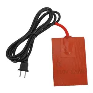 지아우 실리콘 히터 매트 3.5 X 5 120W 고무 발열 패드 플러그가 있는 유연한 산업 장비 3D 프린터용 히팅