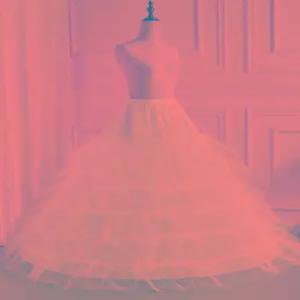 스커트 여성 드레스 패치코트 패티코트 2단 레이스 볼륨