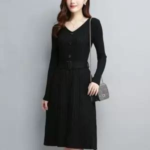 골지 니트 슬림 벨트 롱원피스 가을 봄 원피스