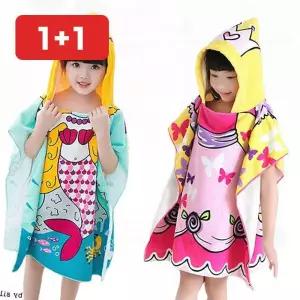 아동비치타올 어린이 후드 목욕수건 유아 방수 수영장 면