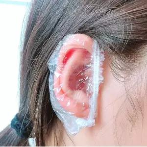 일회용 염색 파마 비닐 귀커버 100매