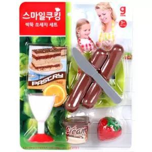 여아 싹뚝놀이 소세지 음식모형 어린이 선물 아기소꿉놀이