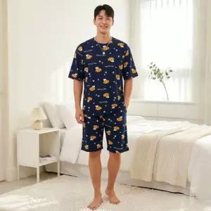 [제니유_남성]제니유 팡팡 여름 남성 반팔 반바지 잠옷 홈웨어 세트 빅사이즈