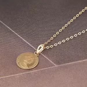 [미니아트]14K 엘리자베스 코인 로즈골드 골드 금 데일리 목걸이 펜던트