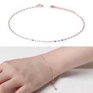 [미니아트]14K GOLD 로즈골드 얇은 잠자리 체인 금 팔찌