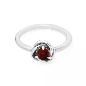 판도라 192993C01 레드 이터니티 서클 반지 (1월 탄생석)