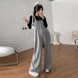 여성 88까지 뱃살커버 면 점프수트 멜빵바지 점프슈트 -WJS0013- 봄 가을