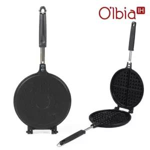 티타늄코팅 올비아 인덕션 원형 와플팬 와플메이커