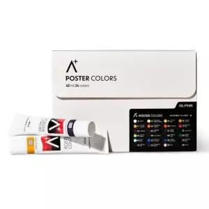 POP 알파 에이플러스 포스터칼라 AB 튜브형 40ml 24색