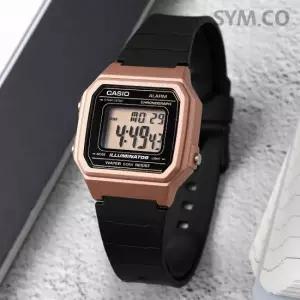 카시오 W-217HM-5A 스퀘어 디지털 알람 군인 군용 남자 우레탄 시계 d5