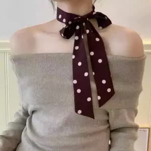 여성용 데일리 롱 스카프 슬림 다용도 목도리 넥타이