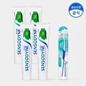 센소다인 후레쉬 민감성 치약 100g x4개+(리뉴얼)센소다인 딥클린 칫솔 1개