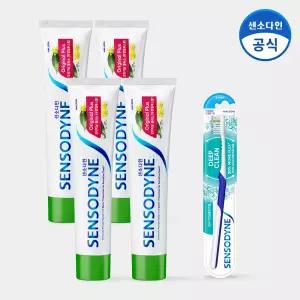 센소다인 오리지날 플러스 치약 100g x4개+(리뉴얼)딥클린 칫솔 1개
